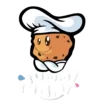 Logo Yummy Yummy, restaurant de cookies à Bruxelles avec un cookie et une toque de cheffe pâtissière